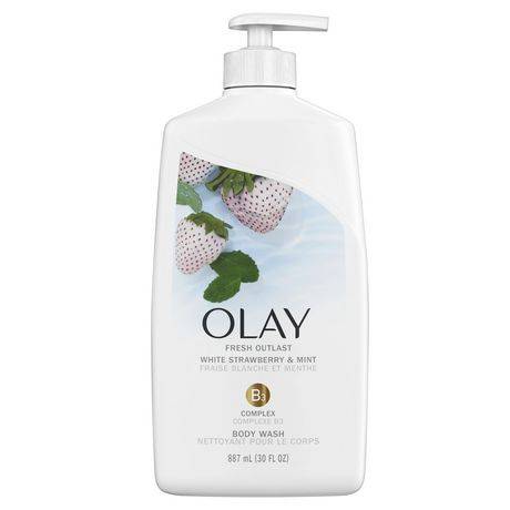 Olay Fresh Outlast Cooling White Strawberry & Mint Body Wash (887 ml)