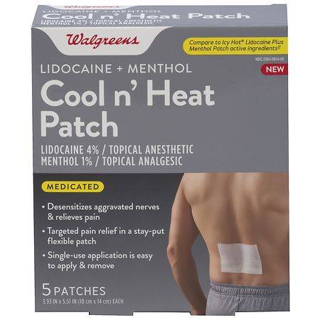 Walgreens Lidocaine + Menthol Medicated Cool N' Heat Lidocaine Patches (5 ct)