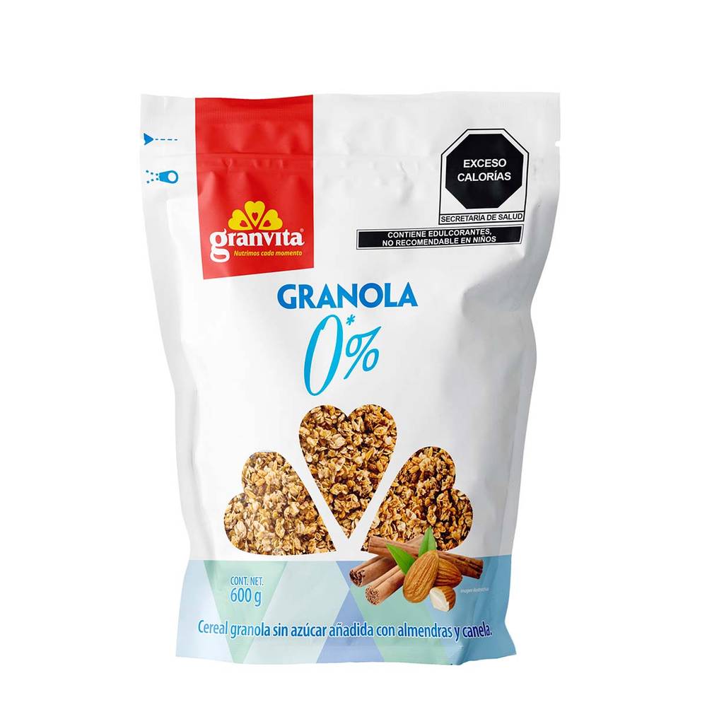 Granvita · Granola sin azúcar con almendra y canela (600 g)