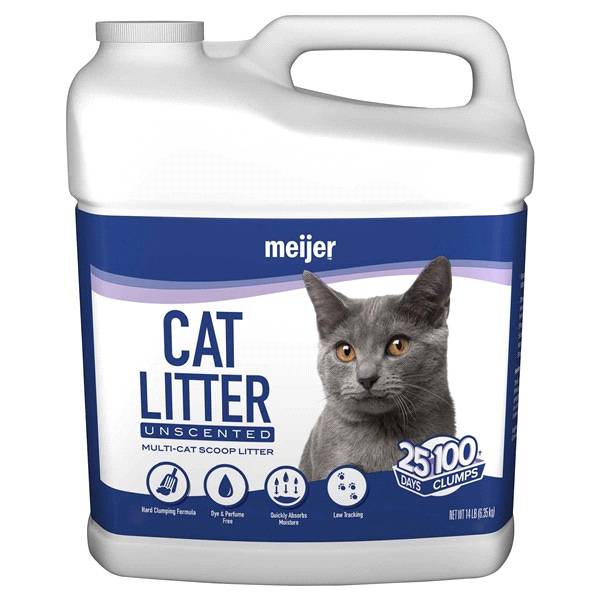 Meijer Clumping Cat Litter, Unscented (14 lbs)
