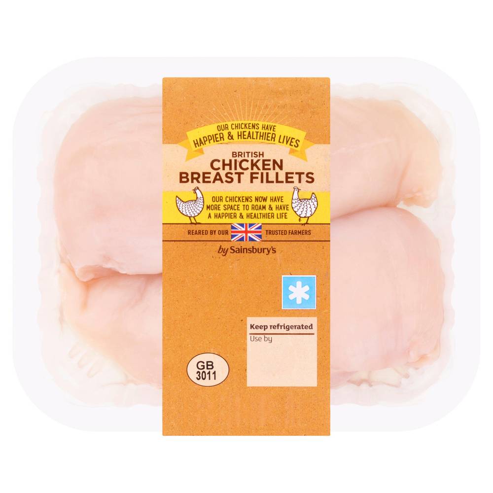 Sainsbury's British Fresh Chicken Breast Fillets Skinless & Boneless 300g