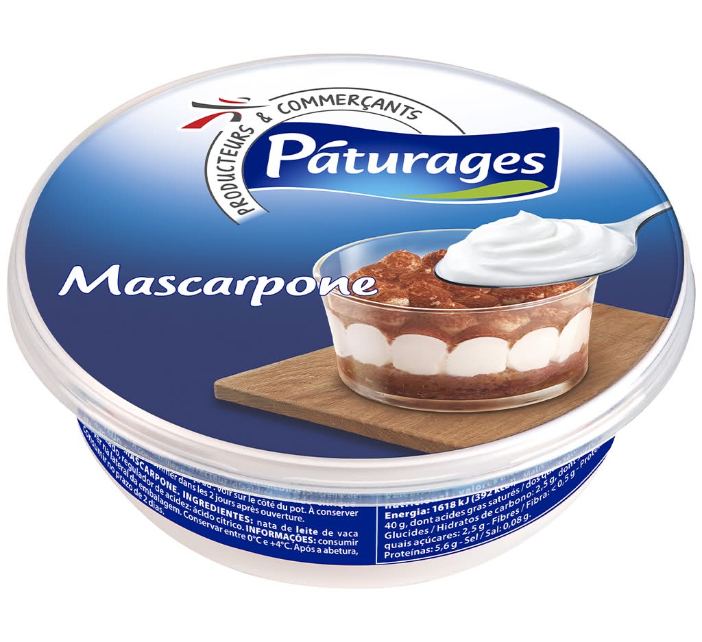 Páturages - Queijo mascarpone, embalagem 250g