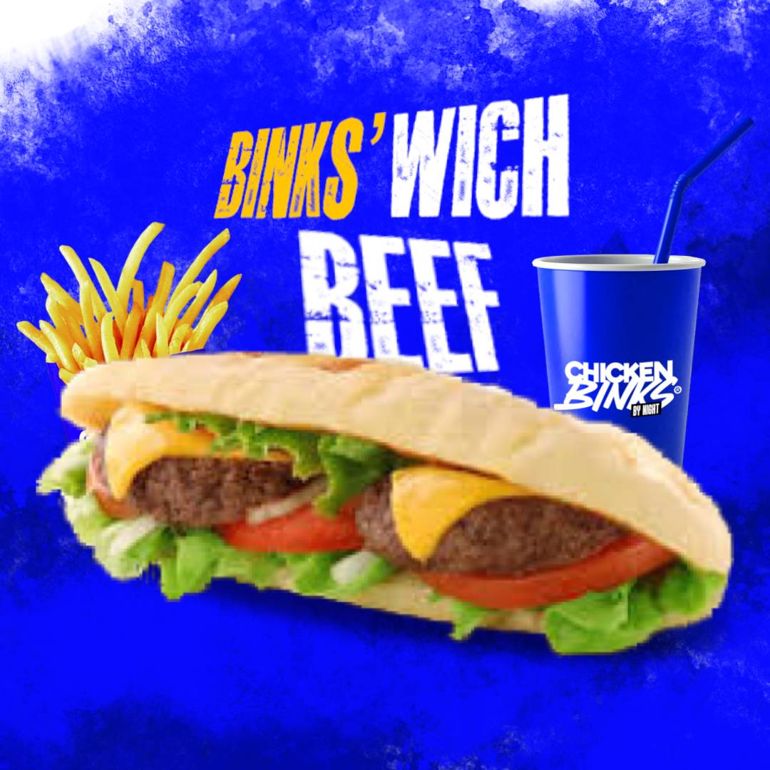 MENU BINKS'WICH BEEF