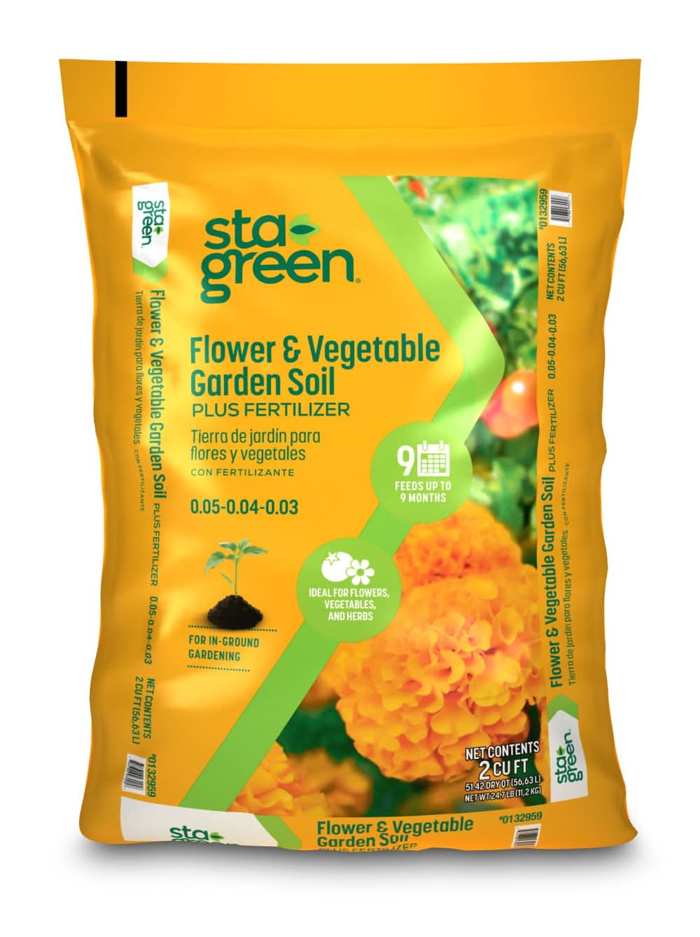 Sta-Green 2 Cubic feet Vegetable and flower Garden soil