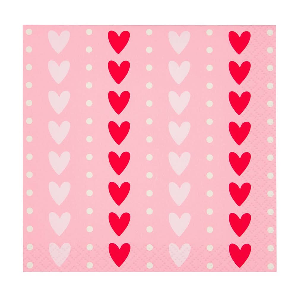Valentine'S Day Printed Beverage Napkins 1 Ct