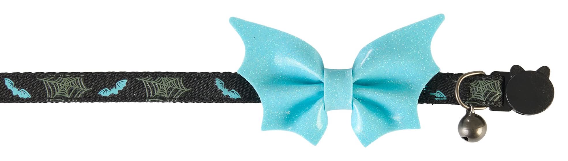 Thrills & Chills™ Halloween Bat Kitten & Cat Collar (Color: Black, Size: Cat (Adult))