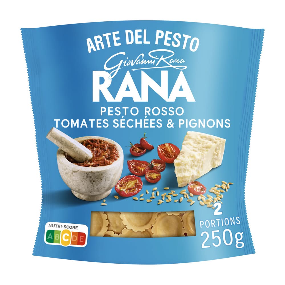 Giovanni Rana - Pâtes aux raviolis farcis, pesto rosso tomates séchées & pignons (250g)