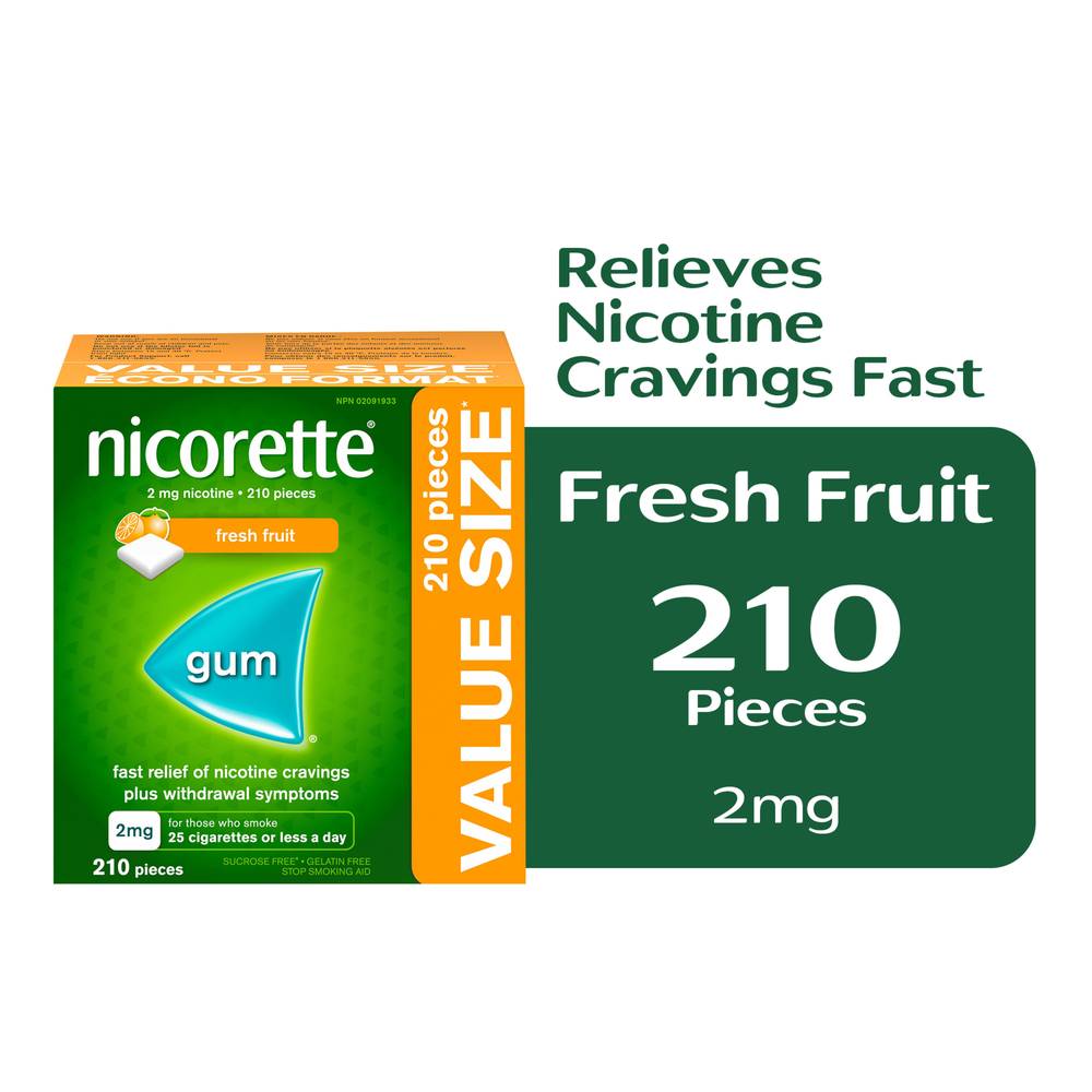 Nicorette Nicotine Polacrilex Gum Usp Fresh Fruit