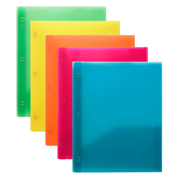 Office Depot Translucent 2-pocket Folder With Fasteners Letter Size