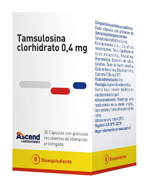 Tamsulosina (B) 0.4mg 30 Capsulas Prolongadas