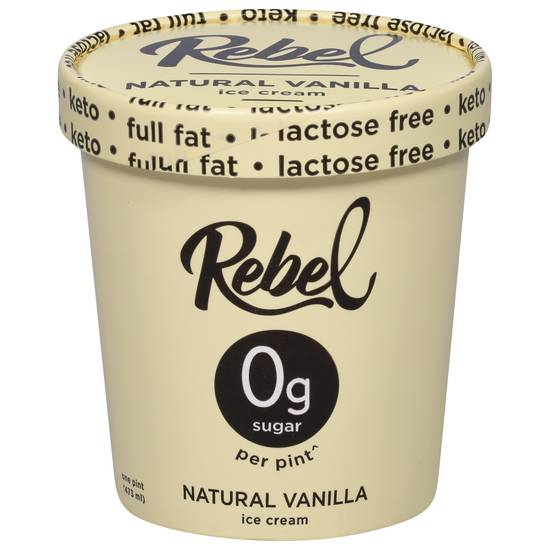 Rebel Lactose Free Keto Natural Vanilla Ice Cream