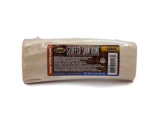 Cadet Stuffed Shin Large Bone, Peanut Butter (8.5 oz)