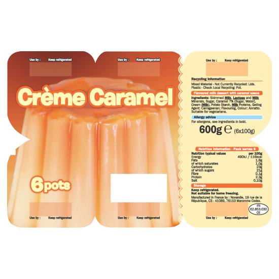 Crème Caramel Flavoured Milk Dessert (6 ct)