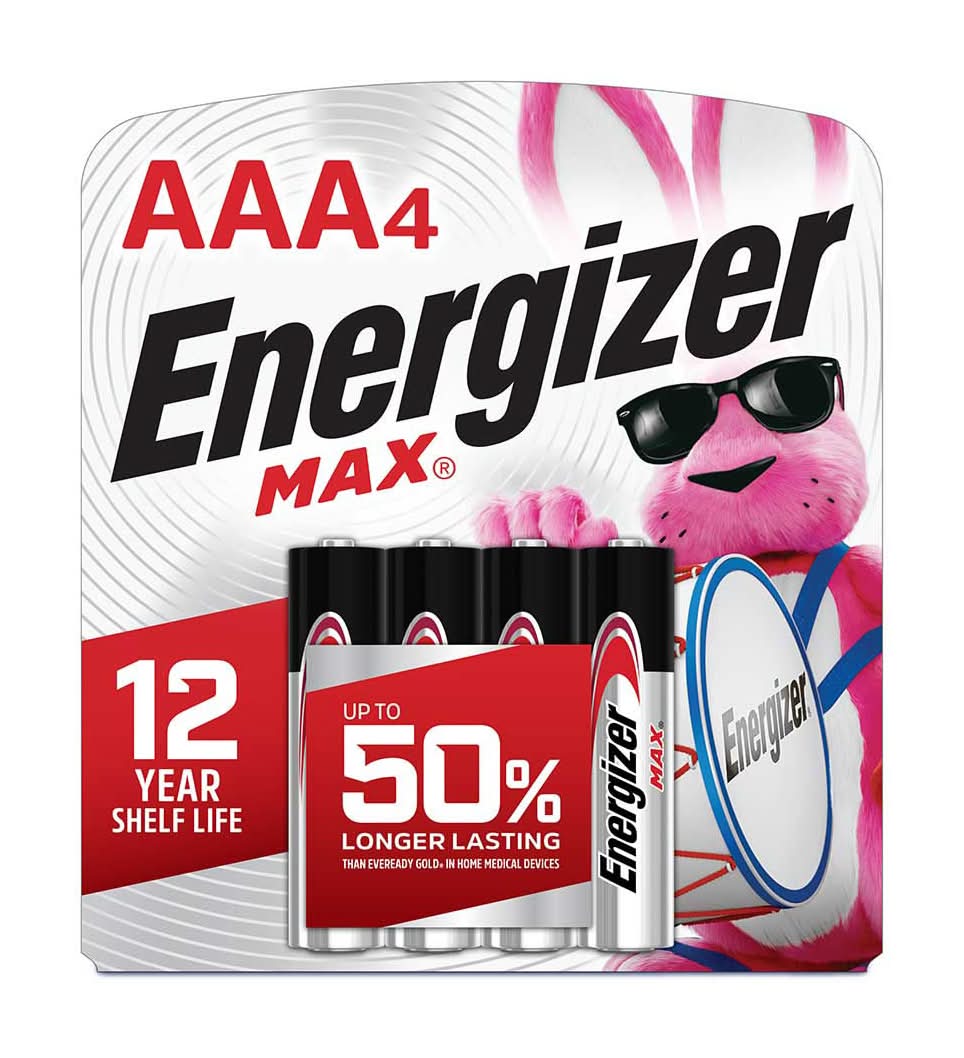 Energizer Max Aaa Alkaline Batteries 4 Pk