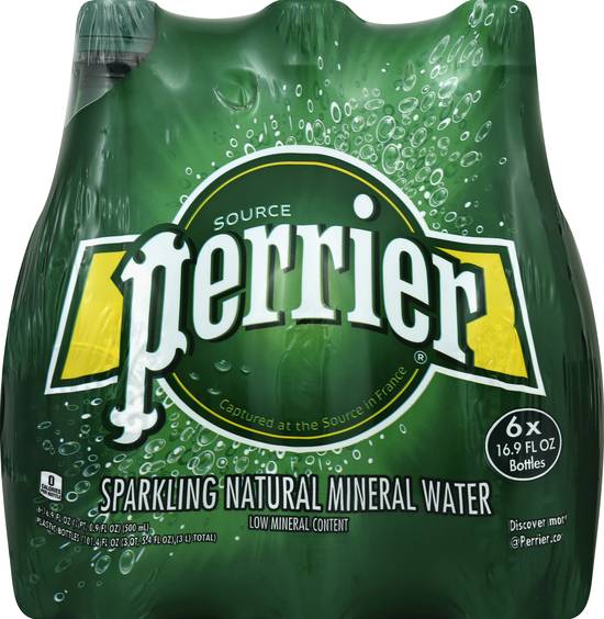 Perrier Natural Mineral Sparkling Water (6 ct, 16.9 fl oz)