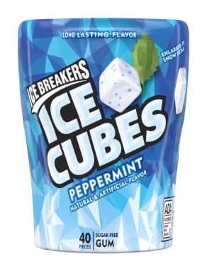 Ice Breakers® Ice Cubes Sugar Free Gum - Peppermint 6 40-Count Bottles
