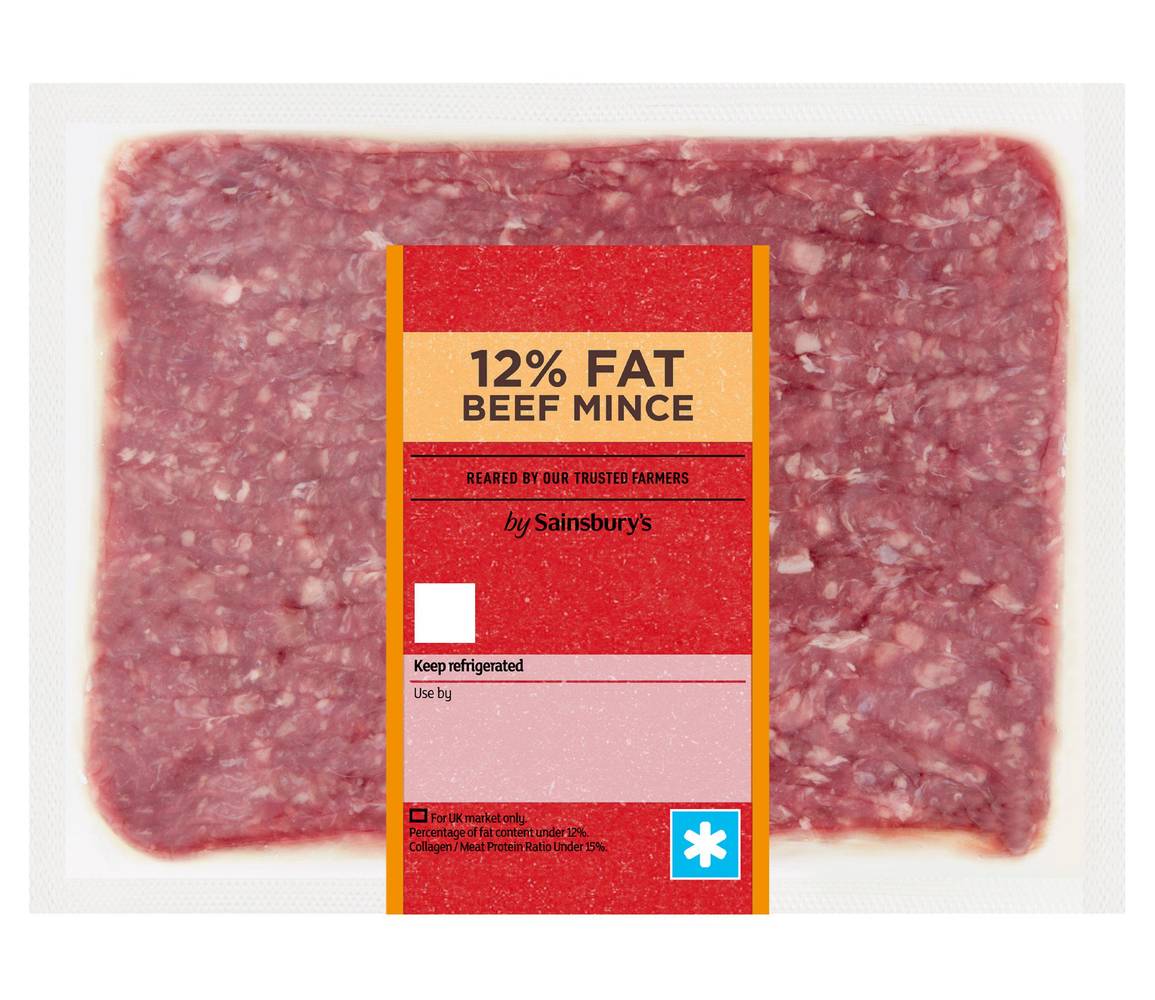 Sainsbury's British or Irish 12% Fat Beef Mince 500g