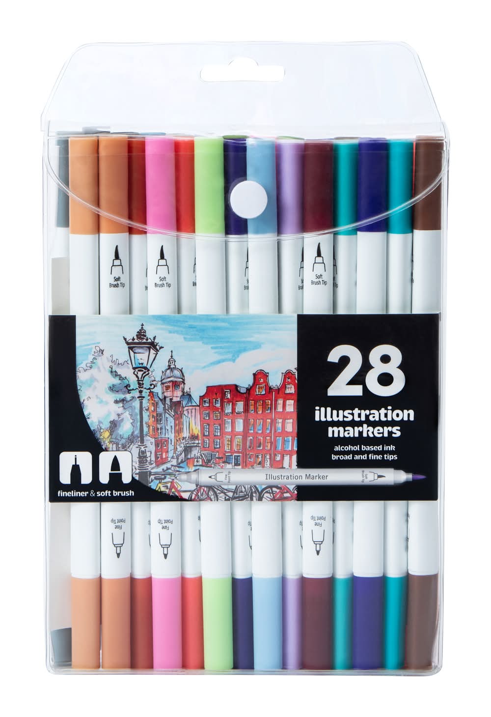 Dual Tip Illustration Markers V2, Assorted (28 ct)