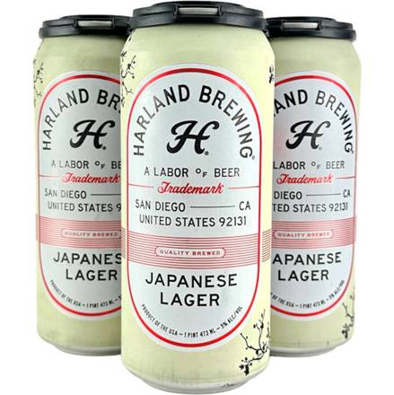 Harland Brewing Japanese Lager 4 Pack 16oz