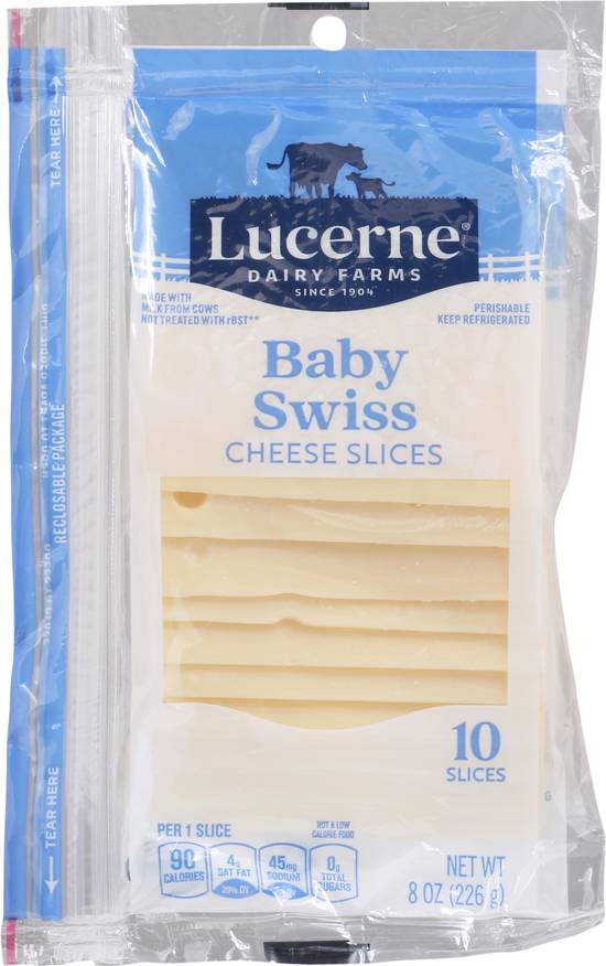Lucerne Baby Swiss Cheese Slices (10 ct)