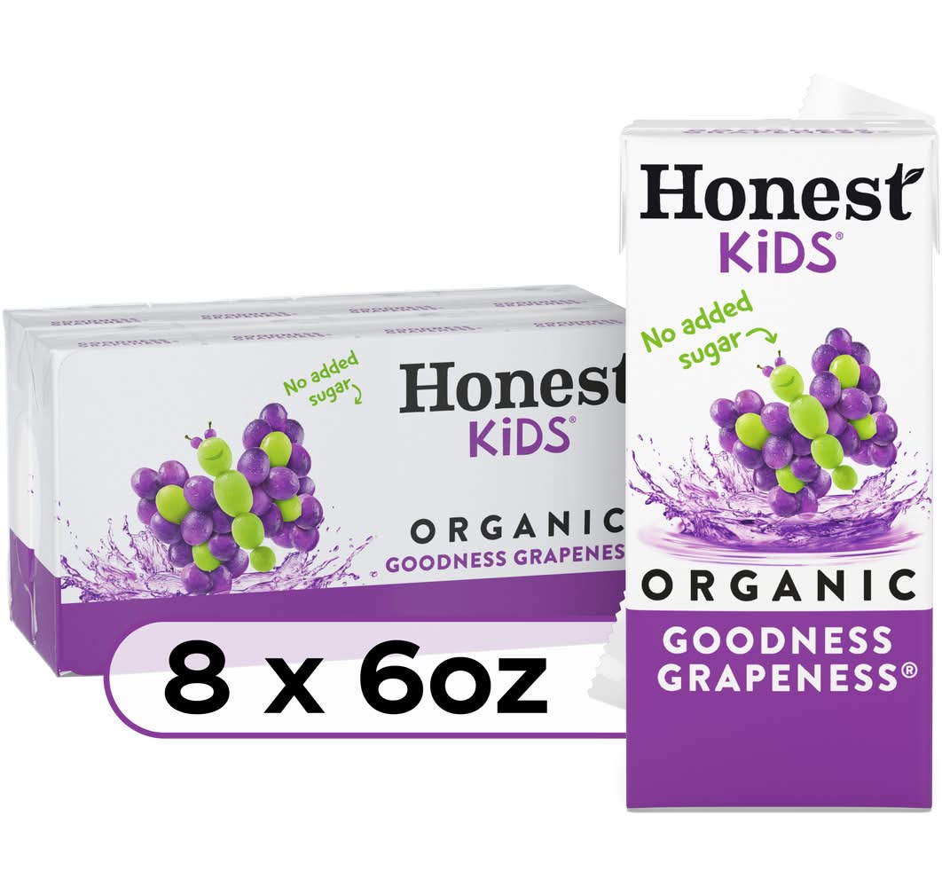 Honest Kids Organic Goodness Grapeness Juice (8 x 6 fl oz)