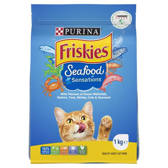 Friskies Adult Seafood Sensations Dry Cat Food 1kg