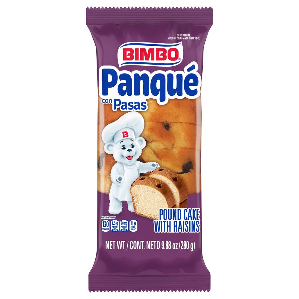 Bimbo Renueva Panque Pound Cake With Raisins