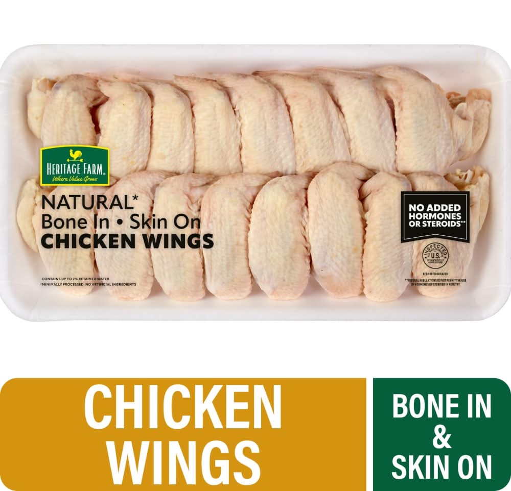 Heritage Farm® Bone In Skin On Chicken Wings