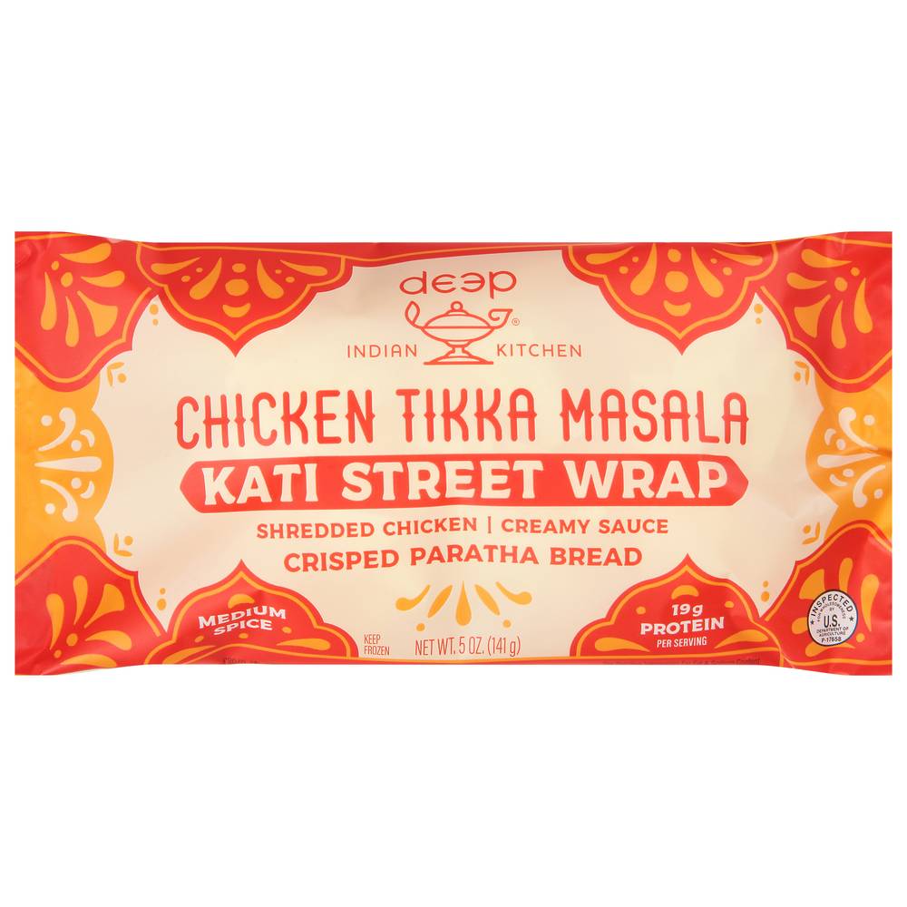 Deep Indian Kitchen Medium Spice Chicken Tikka Masala Kati Street Wrap (medium spicy)