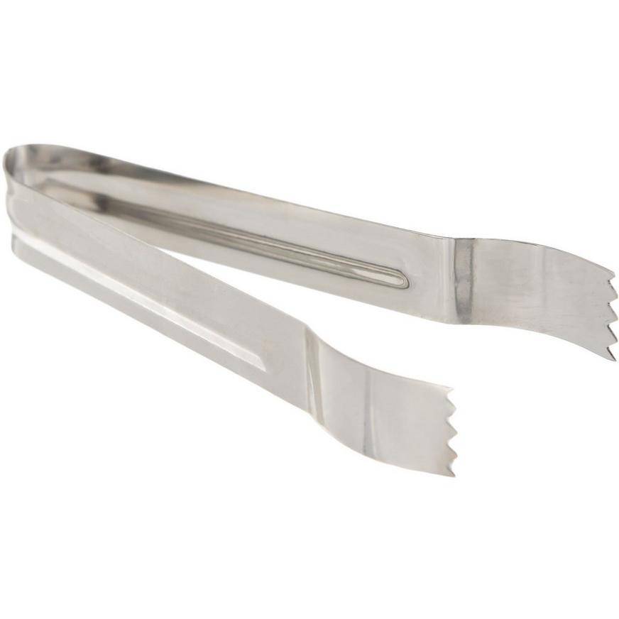Silver Stainless Steel Tongs, 5.5in