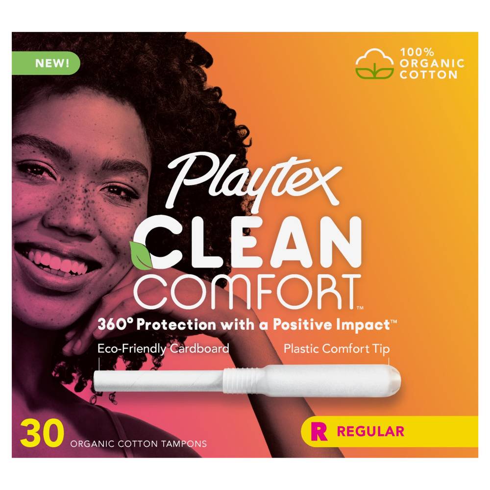 Playtex Clean Comfort Regular Organic Cotton Tampons (209 g)