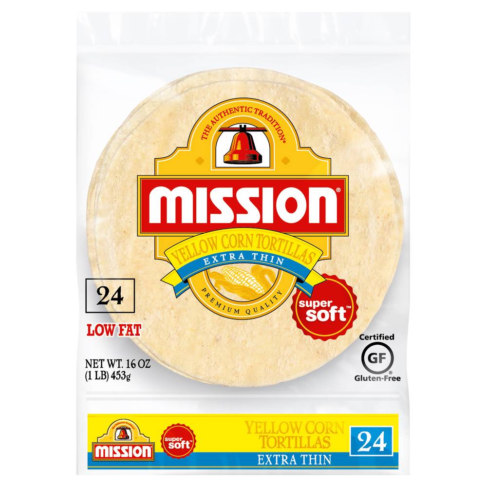 Mission Extra Thin Yellow Corn Tortillas (16 oz, 24 ct)