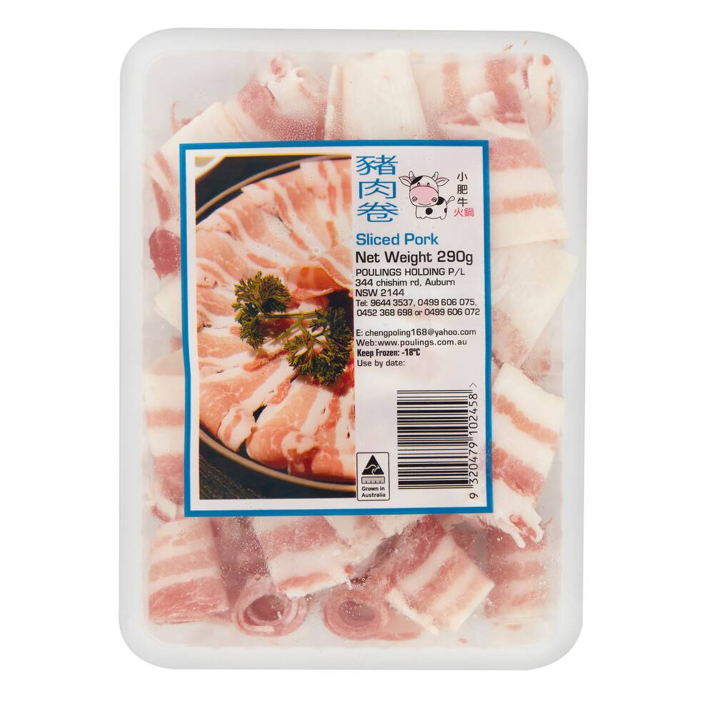 Poulings Holding Sliced Pork
