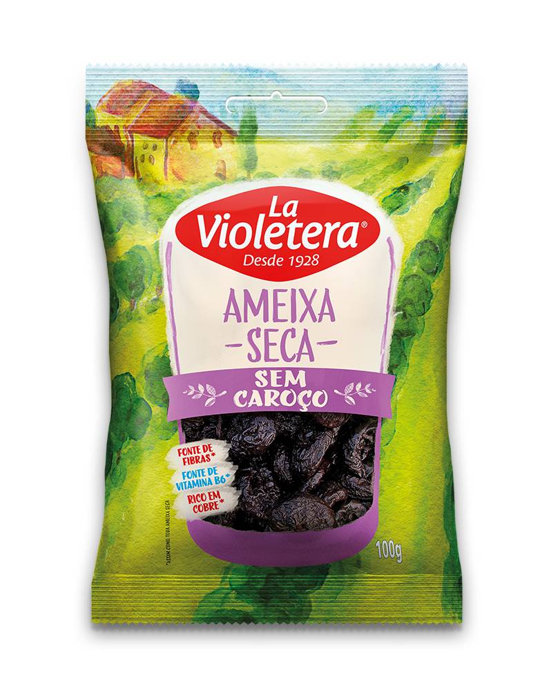 La violetera ameixa seca sem caroço (100g)