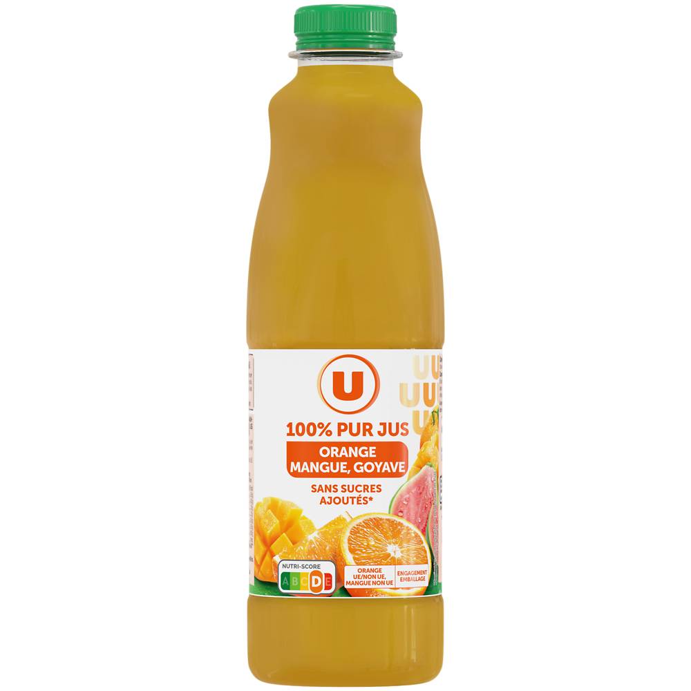 U - Pur jus de fruits orange mangue et goyave (1 L)