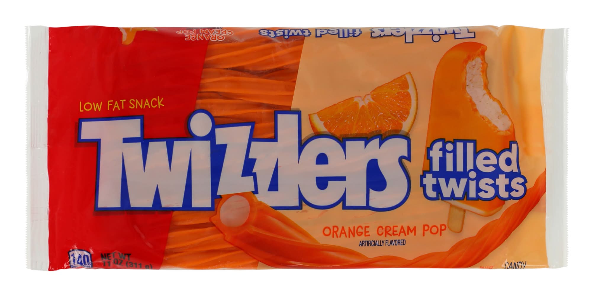 Twizzlers® Orange Cream Pop Filled Twists™ 11oz Bag