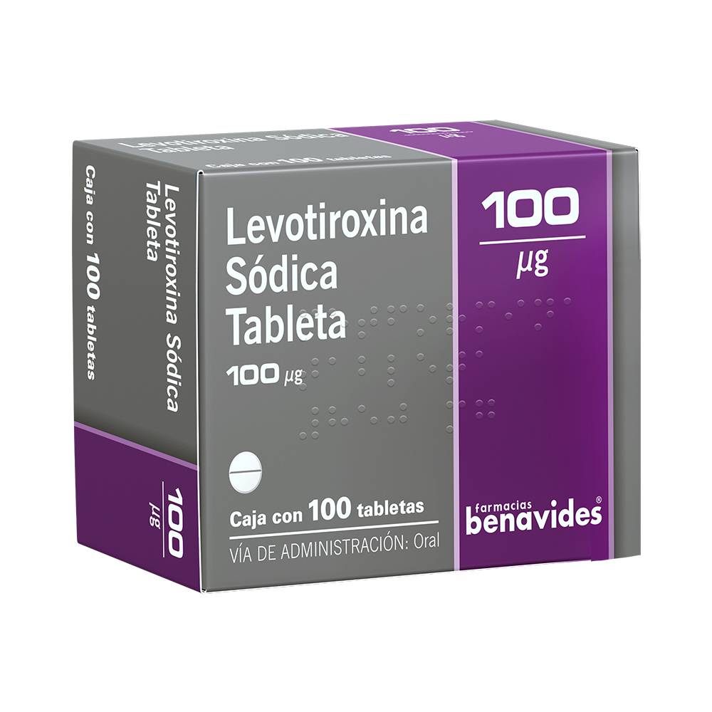 Almus levotiroxina sódica tabletas 100 mcg (100 piezas)