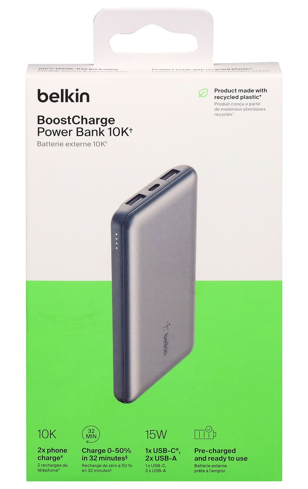 Belkin Boost Charge Portable Power Bank 10k Delivery Near Me | Order Online  | Uber Eats