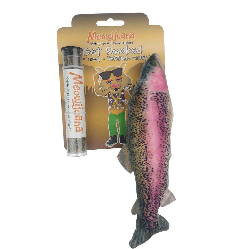 Meowijuana Get Smoked Rainbow Trout Refillable Cat Toy