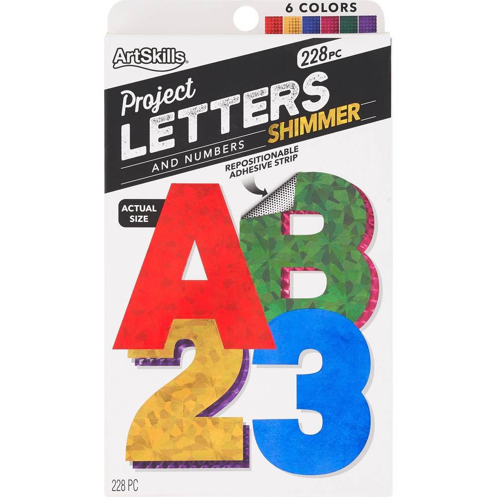 Art Skills Quick Letter Pads Sparkle