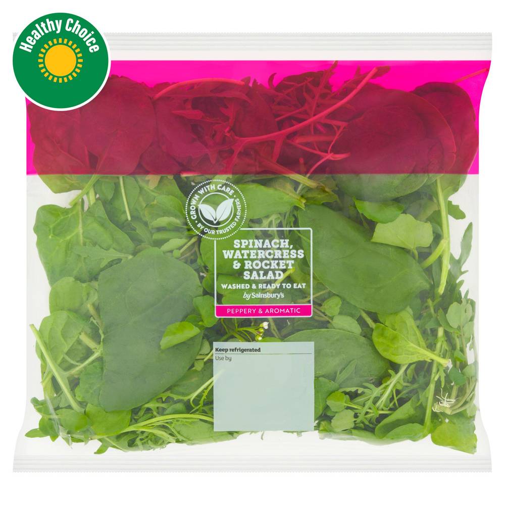 Sainsbury's Spinach,  Watercress & Rocket Salad 80g