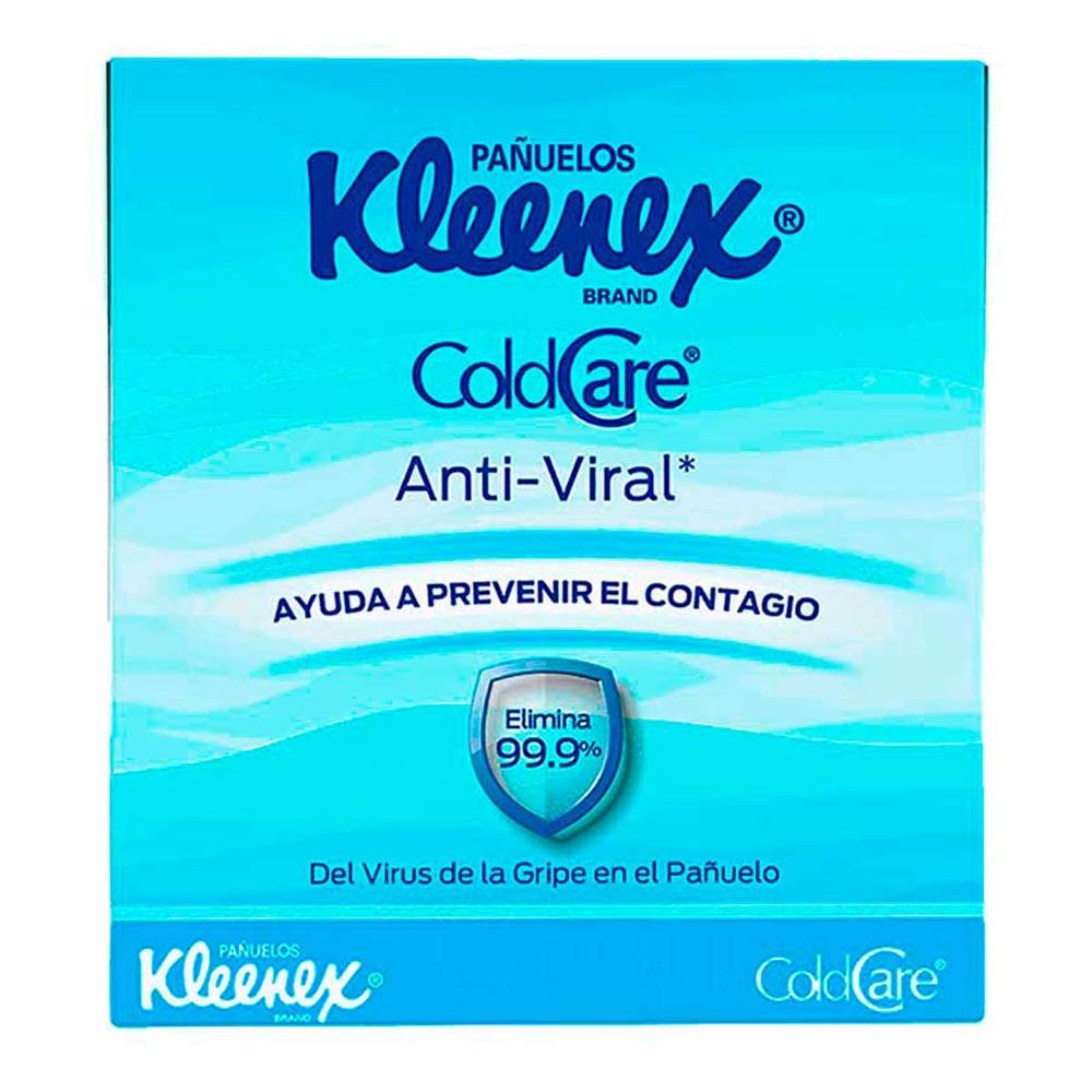 Kleenex · Cold care pañuelos faciales desechables anti-viral (80 un)