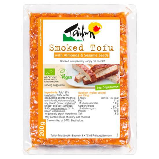 Taifun Smoked Tofu With Almonds and Sesame Seeds (200g)