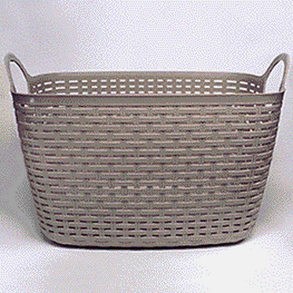 Rectangle Rattan Plastic Basket With Round Corner, 22.2 cm