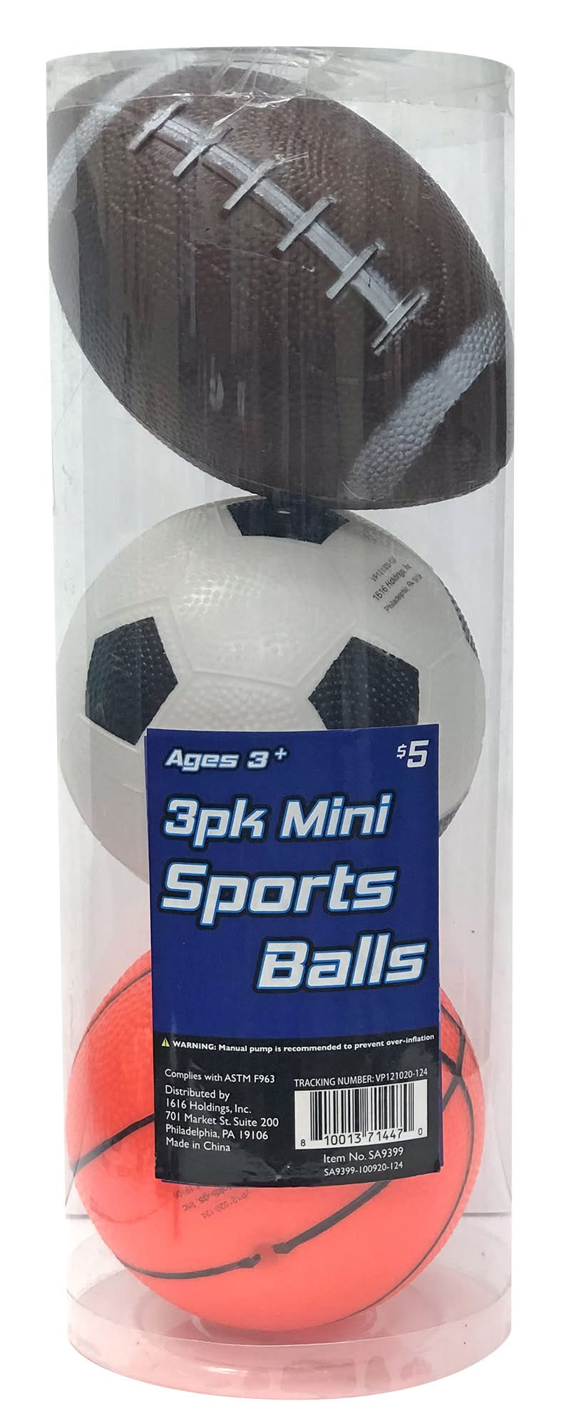 3-Pack Mini Sports Balls Classic