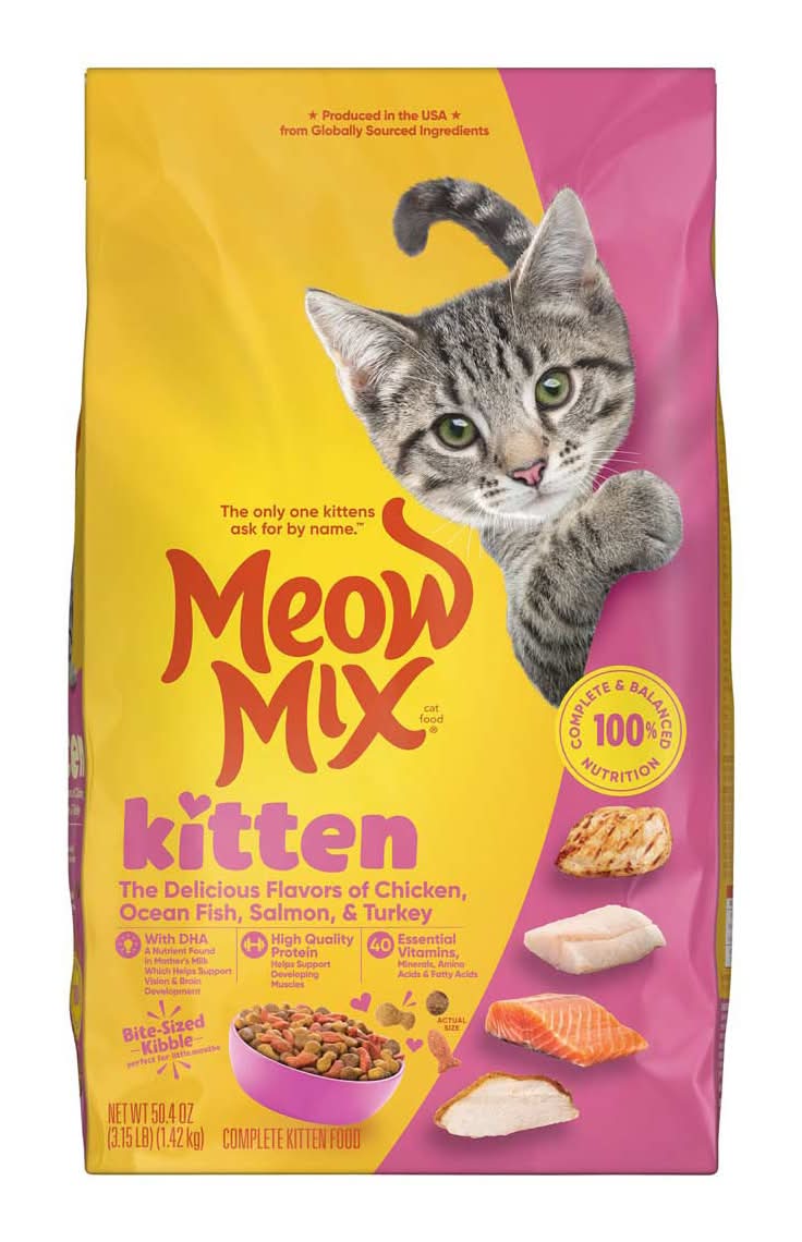 Meow Mix Lil Nibbles Cat Food, Kitten (3.15 lbs)