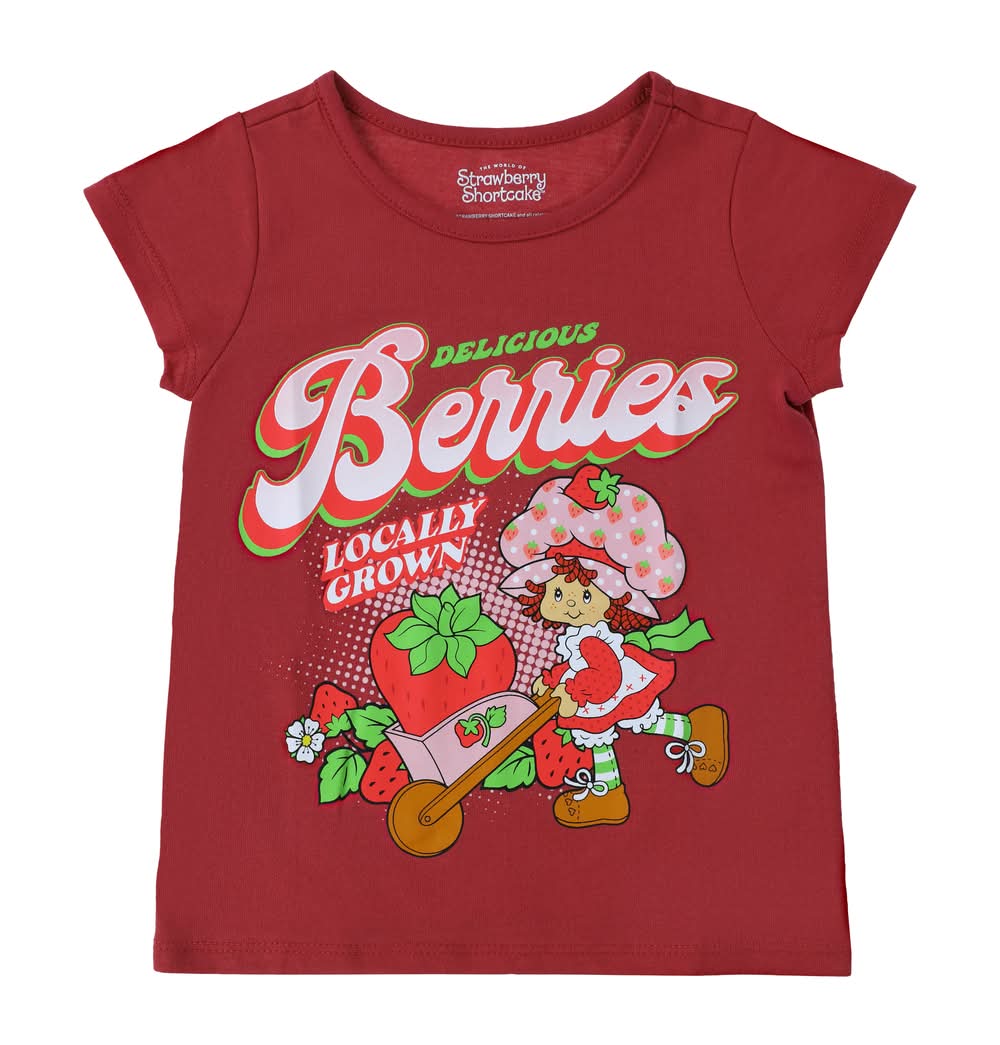 Kid's Strawberry Shortcake™ Delicious Berries Graphic Tee 5/6 Red