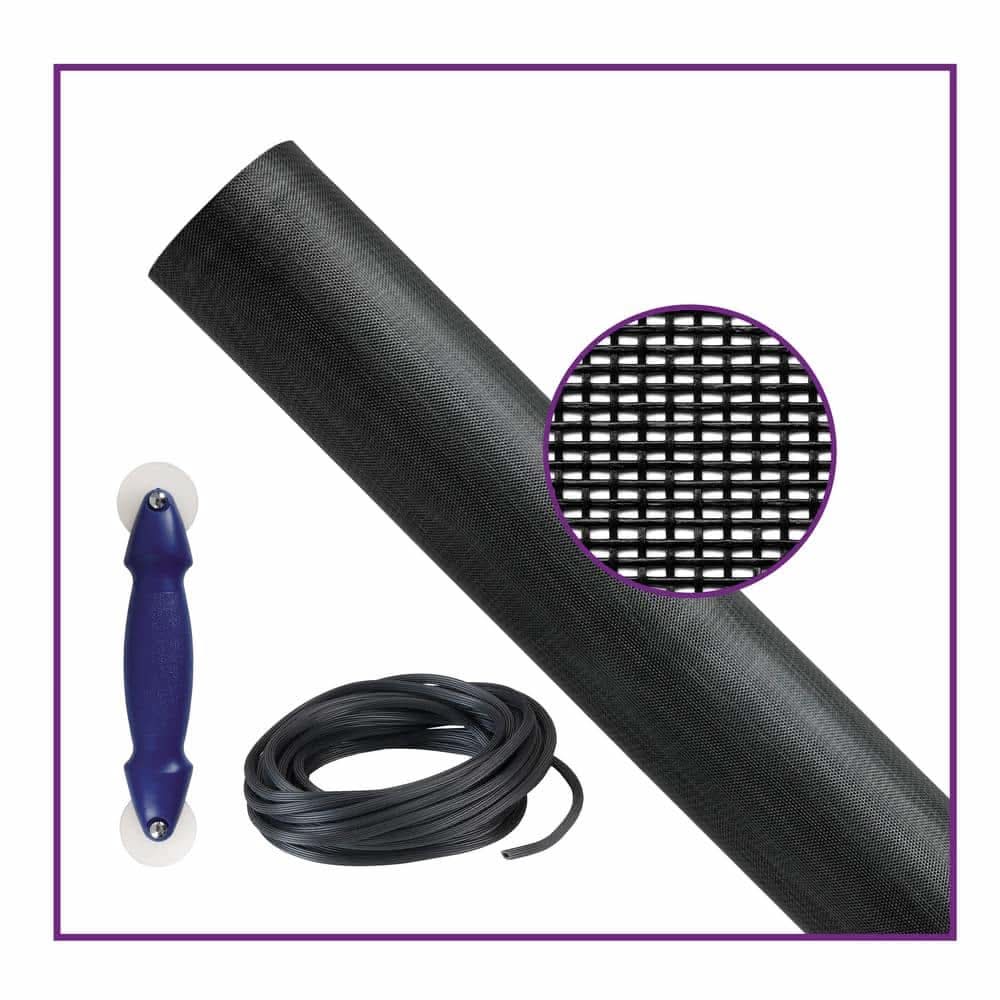Saint-Gobain Adfors 36 In. X 7 Ft. Pet Resistant Window Screen Roll Kit