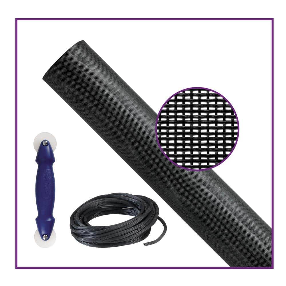 Saint-Gobain Adfors 36 In. X 7 Ft. Pet Resistant Window Screen Roll Kit