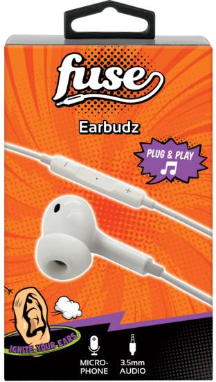 Fuse EarBudz In-Ear Headphones White